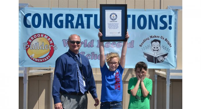 Students, staff and local officials celebrate school’s Guinness World ...