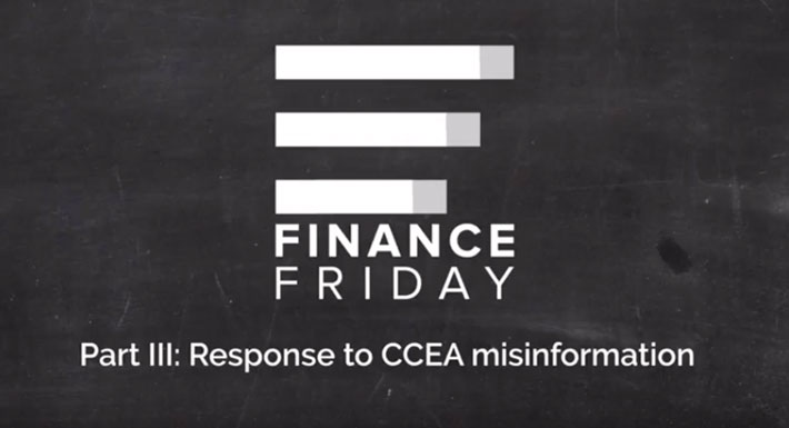 Finance Friday - iii - Response to CCEA