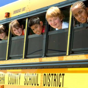 Students in a bus