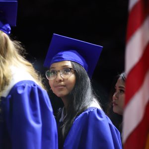 A graduate looks forward to the future