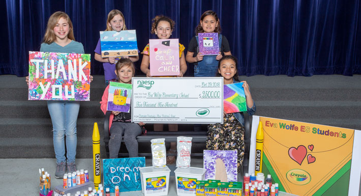 Eva Wolfe ES receives Crayola grant