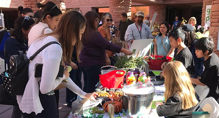 Roger Bryan ES students sell the fruits and vegetables of their labor