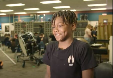 Student from Walter Johnson Junior High School is interviewed by Vegas PBS