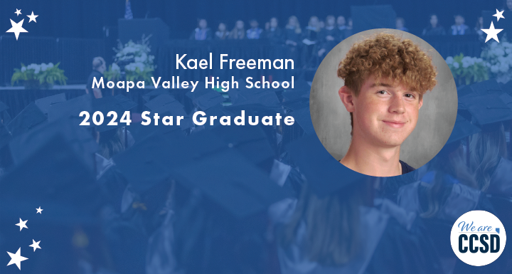 A photo of Moapa Valley High School 2024 Star Graduate Kael Freeman.