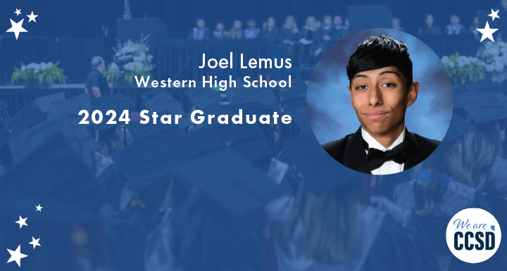 A photo of Western High School's 2024 Star Graduate Joel Lemus.