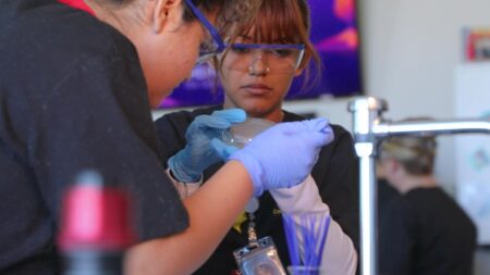 Students learn skills in the medical and science fields.