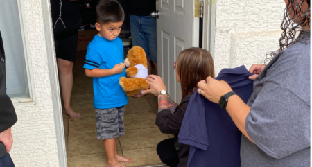 Bruner ES staff make home visits welcoming new students