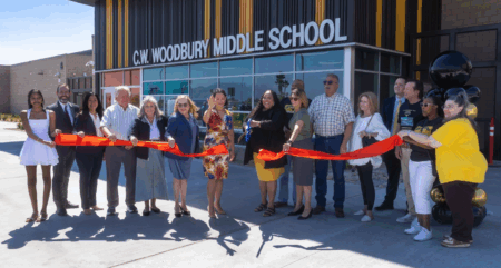 Ribbon cutting at C.W. Woodbury Middle School