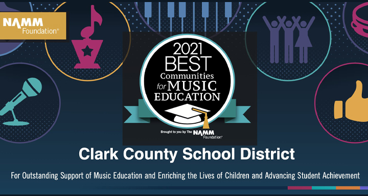 CCSD recognized as one of “2021 Best Communities for Music Education” for 22nd year in a row