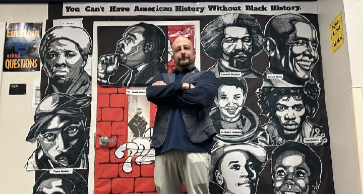 Sedway Middle School history teacher uses art skills to highlight Black History Month