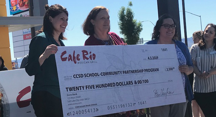 Cafe Rio donates to CCSD schools