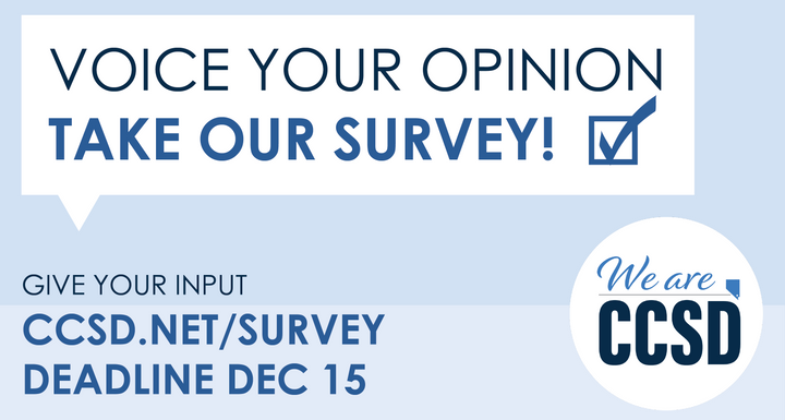 Today is the last day to fill out annual CCSD Survey