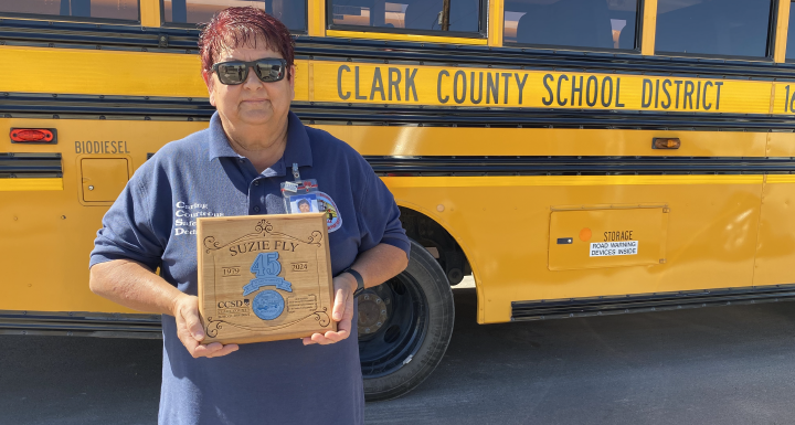 School Bus Drivers Day: CCSD celebrates Suzie Fly for 45 years of service